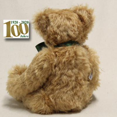 Time change - Values remain Jubilee Bear 1920 - 2020 100 year of am eventful company history 38 cm Teddy Bear by Hermann-Coburg