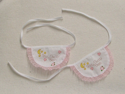 Bren-Ltzchen mit rosa Spitze, Set aus 2 Stck (fr 28-35 cm groe Bren)