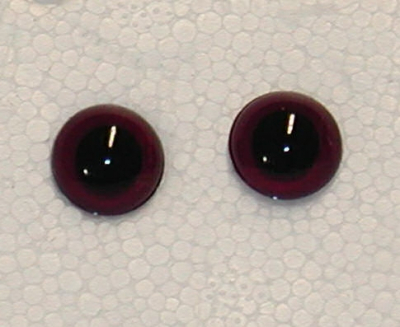 Kunststoff Bastelaugen, rund, Farbe purpel, mit Öse, 13 mm