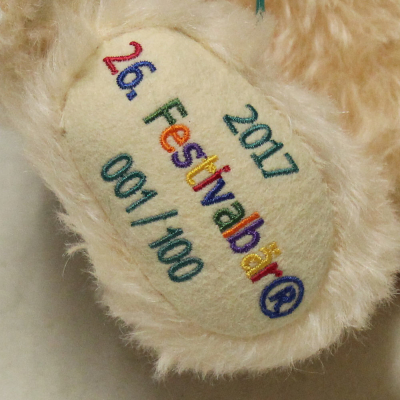 26th Festivalbr 2017 36 cm Teddy Bear by Hermann-Coburg