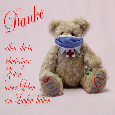 2020 -  Helden des Alltags 33 cm Teddybr von Hermann-Coburg