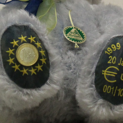 20 Jahre Euro 1999 - 2019 34 cm Teddy Bear by Hermann-Coburg