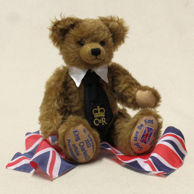 King Charles III. Proclamation Bear 35 cm Teddy Bear by Hermann-Coburg