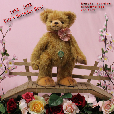 1952 - 2022 Ullas Birthday Bear 30 cm Teddy Bear by Hermann-Coburg