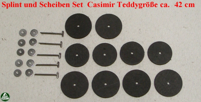 Splint und Scheiben Set Casimir Teddygröße ca. 42 cm