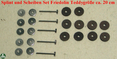 Splint und Scheiben Set Friedolin Teddygre ca. 20 cm