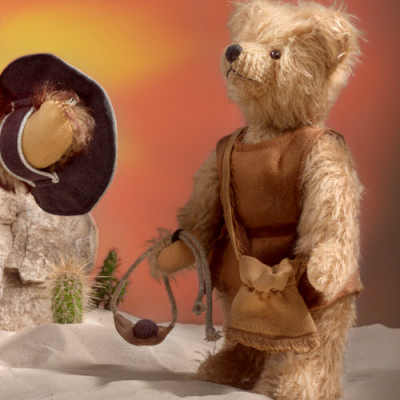 David and Goliath  Teddy Bear by Hermann-Coburg
