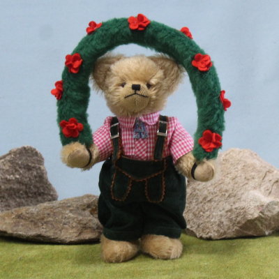 Bavarian Oktoberfest Folklore Boy Joschi 26 cm Teddy Bear by Hermann-Coburg