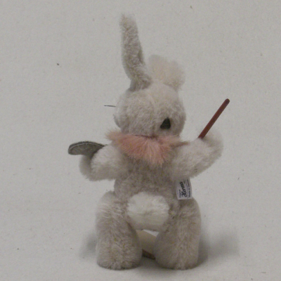 Ein kleiner Hasen-Maler 19 cm Teddybr von Hermann-Coburg