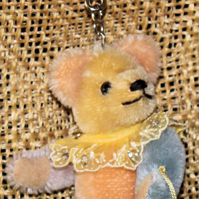 Miniatur-Mohair-Teddy Piccolo multi-colore Taschenanhnger 11 cm Teddybr von Hermann-Coburg