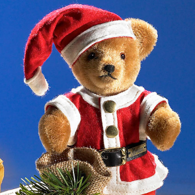 Miniatur Steh-Bär Santa Teddy Bear by Hermann-Coburg