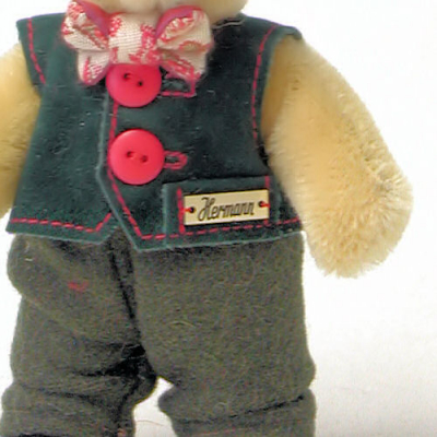 Miniatur Steh-Br Bavarian Boy Teddybr von Hermann-Coburg