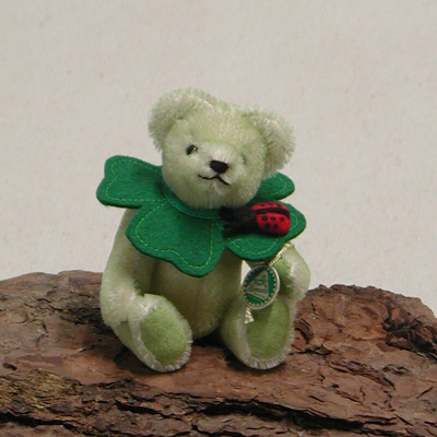 Glcksbringer Glcksklee 14 cm Mohair Teddybr von Hermann-Coburg