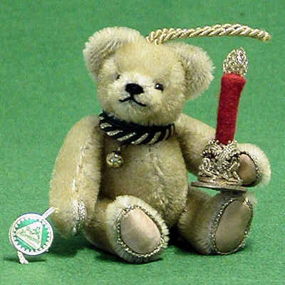 Kleines Weihnachtslicht 12,5 cm Teddybr von Hermann-Coburg