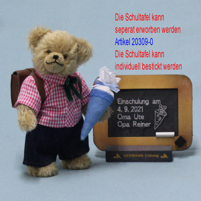 Schulkind Junge 22 cm Teddybär von Hermann-Coburg