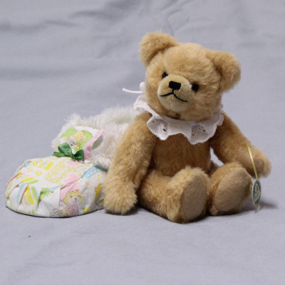 Sleeping in a Shoe  Baby Bear 23 cm Teddy Bear by Hermann-Coburg