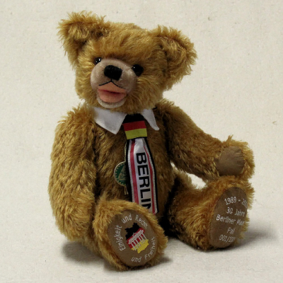 30 Jahre Fall der der Berliner Mauer 1989 - 2019 34 cm Teddybr von Hermann-Coburg