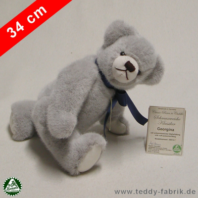 Teddybr Georgina 34 cm schmuseweiche Klassiker