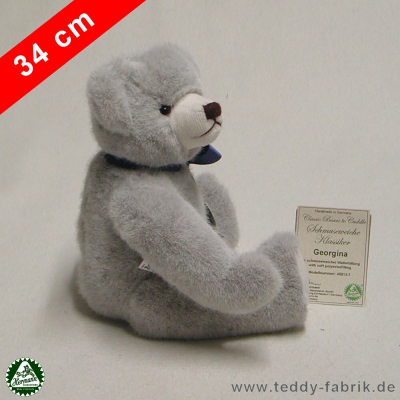 Teddybr Georgina 34 cm schmuseweiche Klassiker