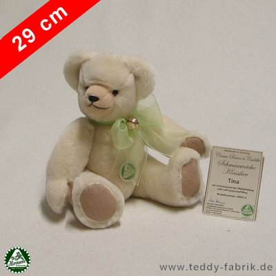 Teddybär Tina 29 cm schmuseweiche Klassiker