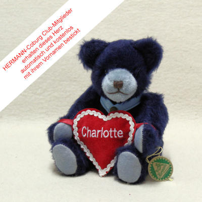 HERMANN Clubbr 2024  My Bear with Heart 21 cm Teddy Bear by Hermann-Coburg