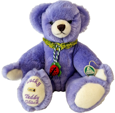 Teddy Glck  Lucky  29 cm lila Teddy Bear by Hermann-Coburg