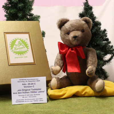 Ein Teddyb�r aus den fr�hen 1950er Jahren C 24. Dezember von Hermann-Coburg