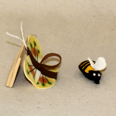 Kleines Sommerglück 2-teiliges Schmetterling/Biene Set siehe Details in der Produkterklärung oben für alle Daten in  cm Teddy Bear by Hermann-Coburg