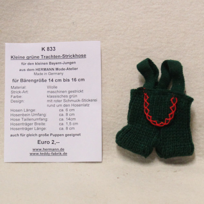 Kleine gr�ne Trachten-Strickhose von Hermann-Coburg