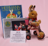 Hasenm�del lustig auf Dreirad fahrend von Hermann-Coburg