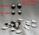 Comicfiguren Kunststoff Bastelaugen (weiß/schwarz) oval Comicfiguren Kunststoff Bastelaugen (weiß/schwarz) oval