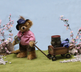 Vatertags-Ausflug mit Bollerwagen und Bierfass 34 cm Teddybär von Hermann-Coburg Vatertags-Ausflug mit Bollerwagen und Bierfass 34 cm Teddybär von Hermann-Coburg