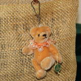 Teddy-Pendant Gold-brown Miniature- Mohair-Teddy Piccolo 11 cm Teddy Bear by Hermann-Coburg Teddy-Pendant Gold-brown Miniature- Mohair-Teddy Piccolo 11 cm Teddy Bear by Hermann-Coburg