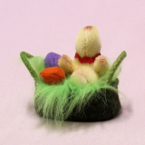 Anni - Miniatur Mohair Kücken im Körbchen 8 cm Teddybär von Hermann-Coburg Anni - Miniatur Mohair Kücken im Körbchen 8 cm Teddybär von Hermann-Coburg