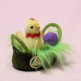 Anni - Miniatur Mohair Kücken im Körbchen 8 cm Teddybär von Hermann-Coburg Anni - Miniatur Mohair Kücken im Körbchen 8 cm Teddybär von Hermann-Coburg