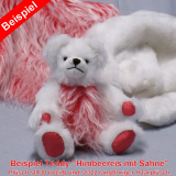 Vintage Teddy-Plsch wei 70 x 70 cm