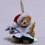 In the Christmas Bakery with Mrs. Santa 13 cm Teddy Bear by Hermann-Coburg In the Christmas Bakery with Mrs. Santa 13 cm Teddy Bear by Hermann-Coburg