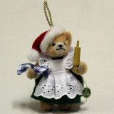 In the Christmas Bakery with Mrs. Santa 13 cm Teddy Bear by Hermann-Coburg In the Christmas Bakery with Mrs. Santa 13 cm Teddy Bear by Hermann-Coburg