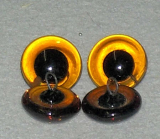 Vintage Glasaugen an Öse, braun Vintage Glasaugen an Öse, braun