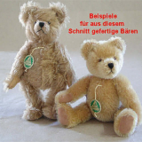 Teddybären Schnitt Benjamin Bär mit angeschnittener Schnauze und eingenähten Ohren Teddybären Schnitt Benjamin Bär mit angeschnittener Schnauze und eingenähten Ohren