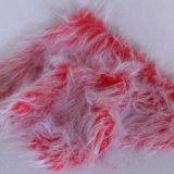 Vintage langfloriger Haarplsch himbeer-rot, gespitzt 40 x 40 cm