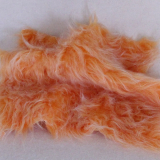 Vintage langfloriger Haarplüsch hell-orange 40 x 40 cm Vintage langfloriger Haarplüsch hell-orange 40 x 40 cm