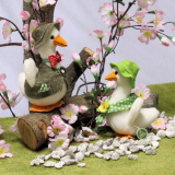 Gänse-Pärchen Gänse-Papa und Gänse Mama (Set auf 2 Gänsen) 14 cm Teddybär von Hermann-Coburg Gänse-Pärchen Gänse-Papa und Gänse Mama (Set auf 2 Gänsen) 14 cm Teddybär von Hermann-Coburg