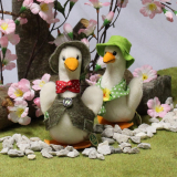 Gänse-Pärchen Gänse-Papa und Gänse Mama (Set auf 2 Gänsen) 14 cm Teddybär von Hermann-Coburg Gänse-Pärchen Gänse-Papa und Gänse Mama (Set auf 2 Gänsen) 14 cm Teddybär von Hermann-Coburg