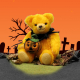 Sweet Halloween Teddy 2024 Ein Krbis-Kind zum Schmusen 29 cm Teddybr von Hermann-Coburg***