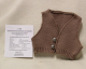 Karamell-braune Strickweste mit Kn�pfen by Hermann-Coburg