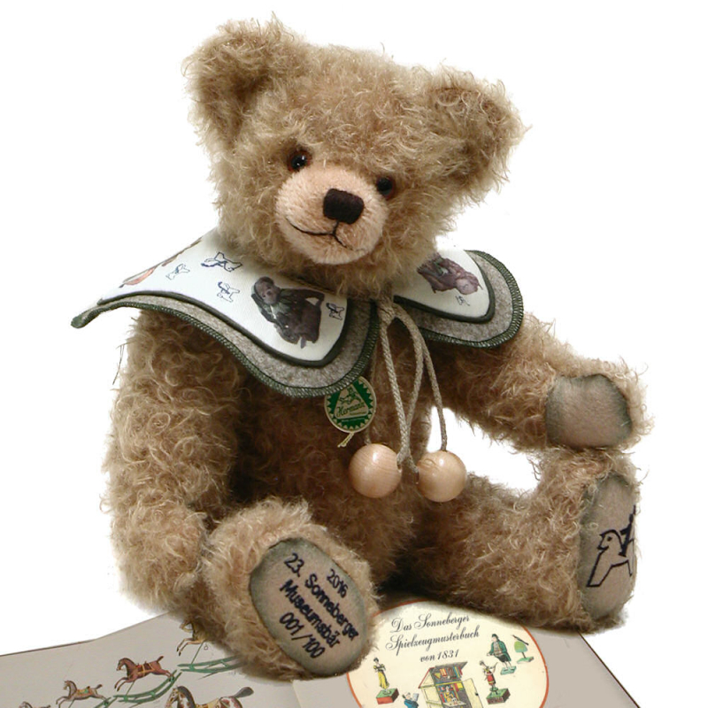 23. Sonneberger Museuemsbr 2016 38 cm Teddybr von Hermann-Coburg