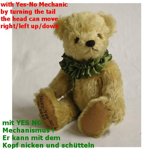Nicky - Yes No Br Teddy Bear by Hermann-Coburg