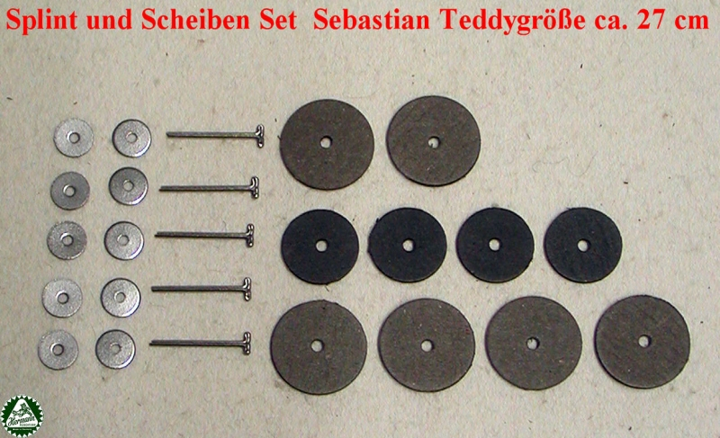Splint und Scheiben Set Sebastian Teddygre ca. 27 cm