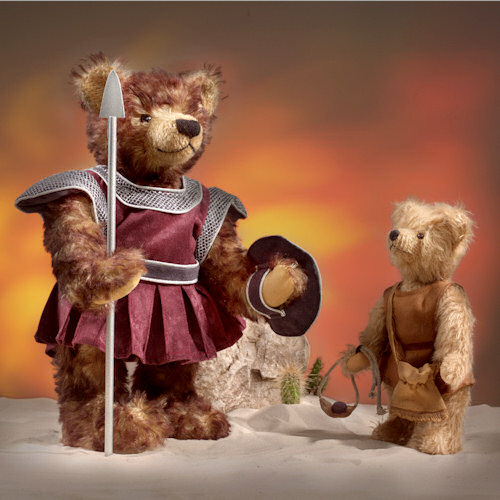 David and Goliath Teddy Bear by Hermann-Coburg
